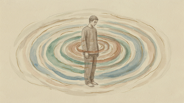 Illustration of the four layers of the human energy field: physical, emotional, mental and spiritual aura